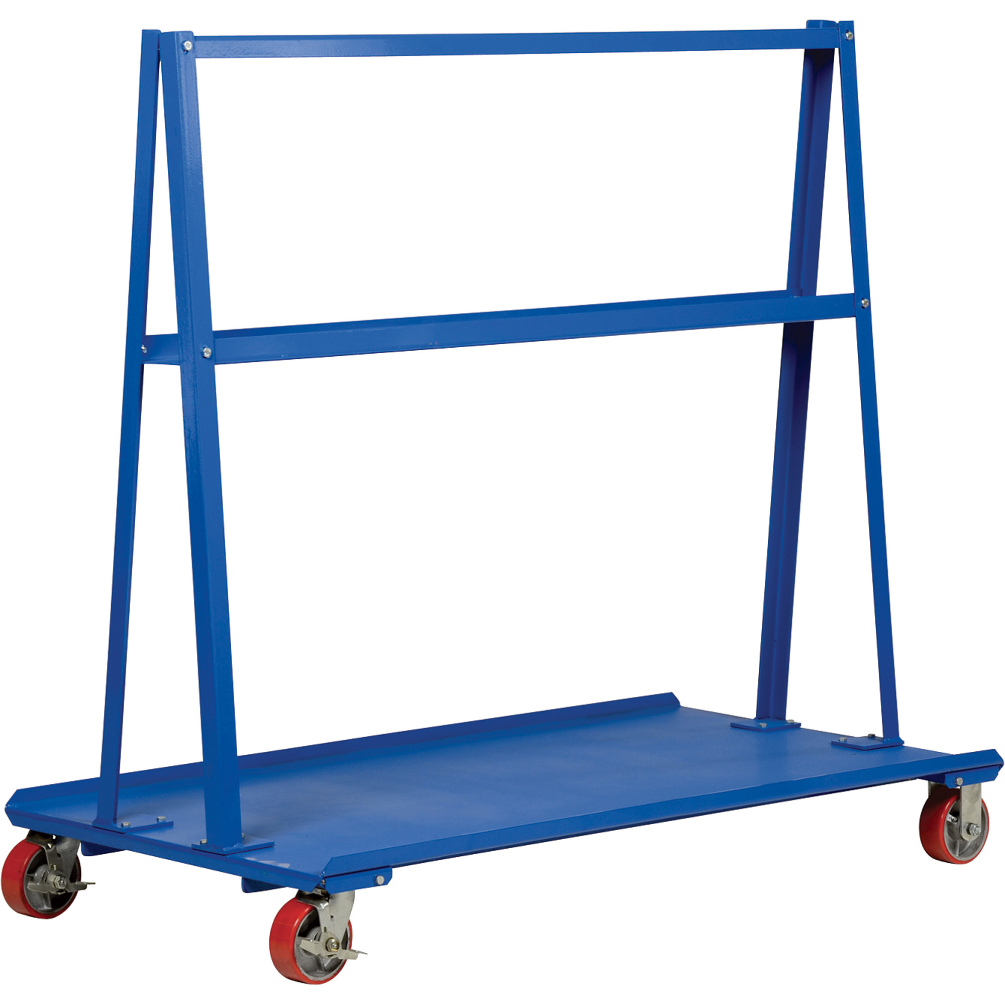 Vestil A-Frame Cart - 2000-Lb. Capacity, 60in.L x 30in.W, Rigid & Swivel Casters, Model# AF-3060
